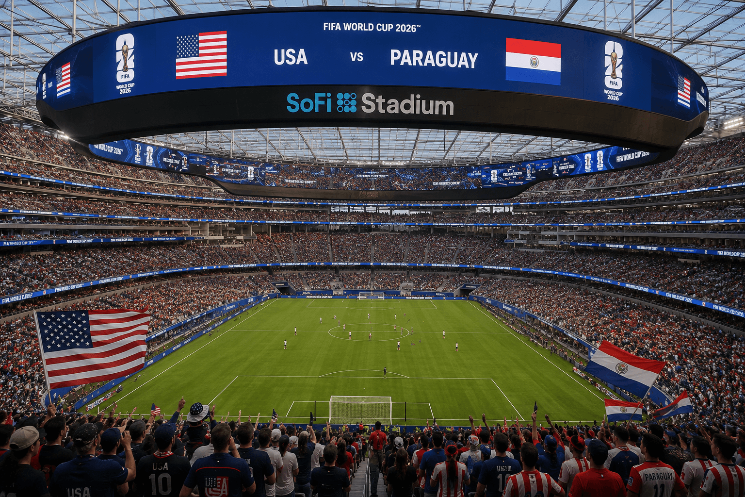 USA vs Paraguay match at SoFi Stadium USA vs Paraguay match at SoFi Stadium