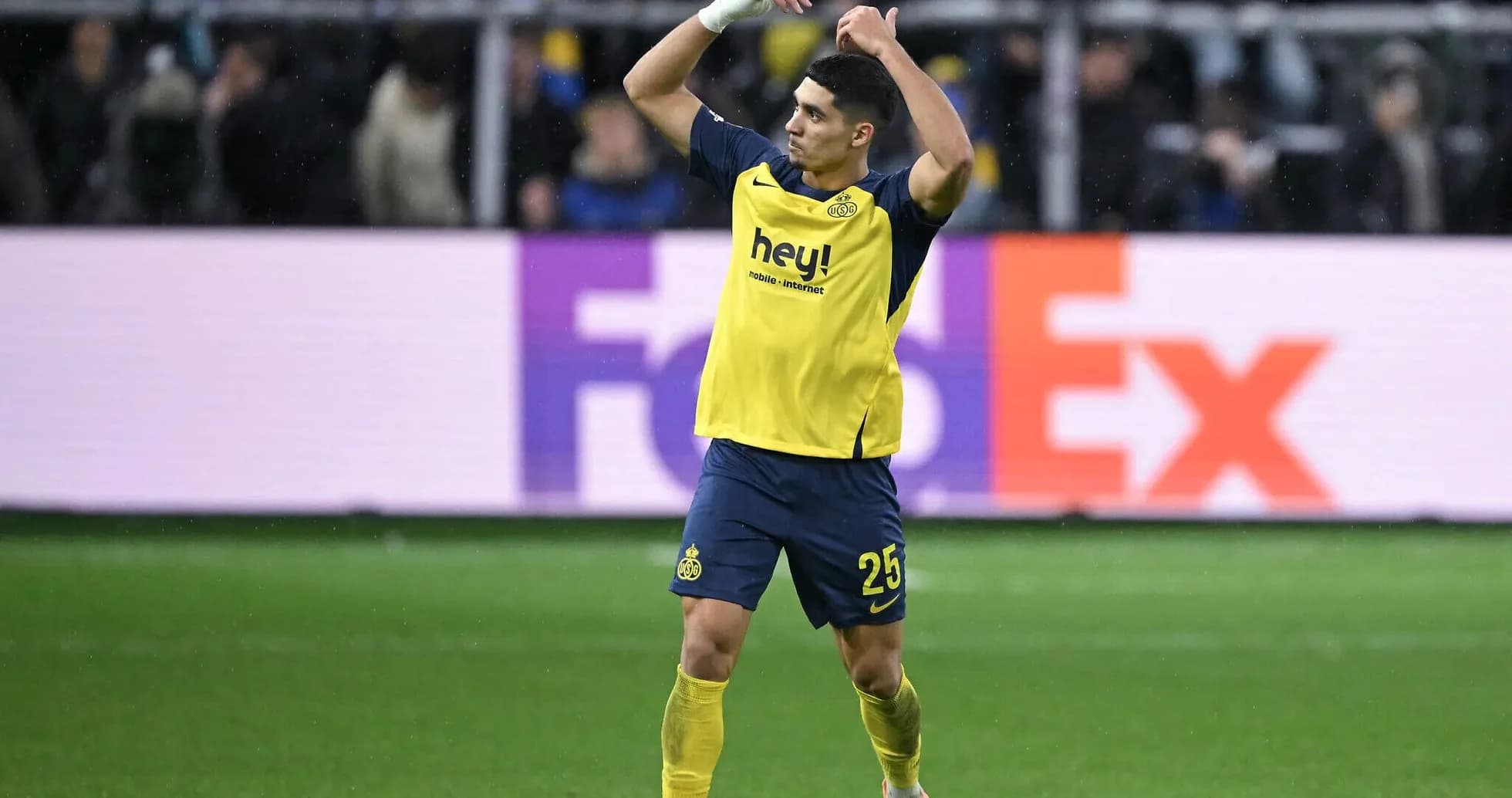 Player celebrating after scoring during match Player celebrating after scoring during match