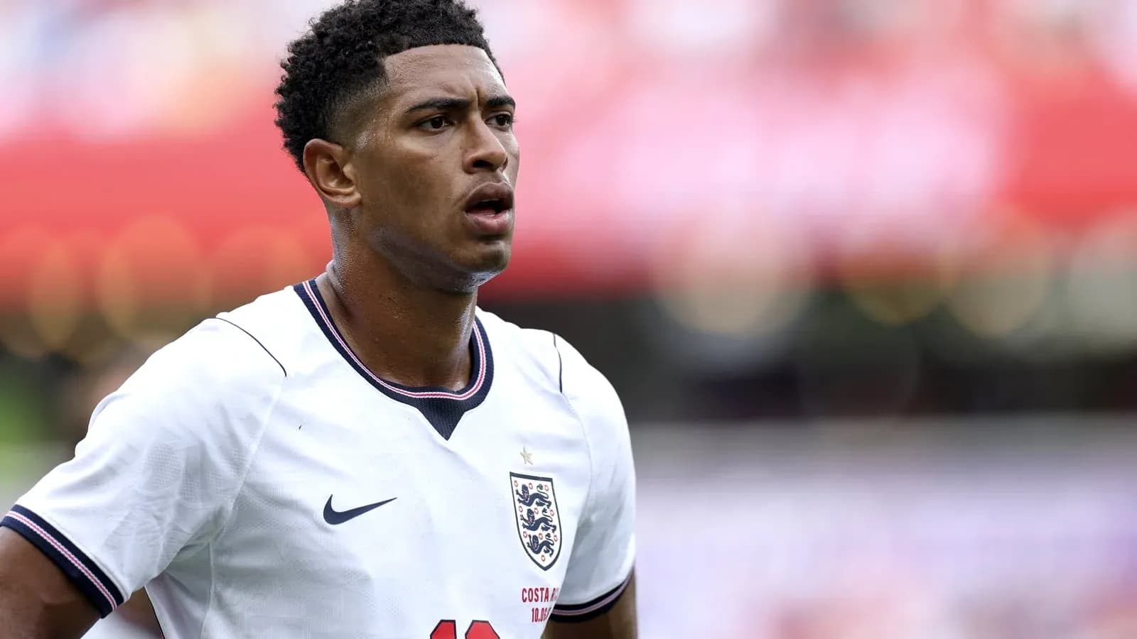 Player in England jersey during match Player in England jersey during match