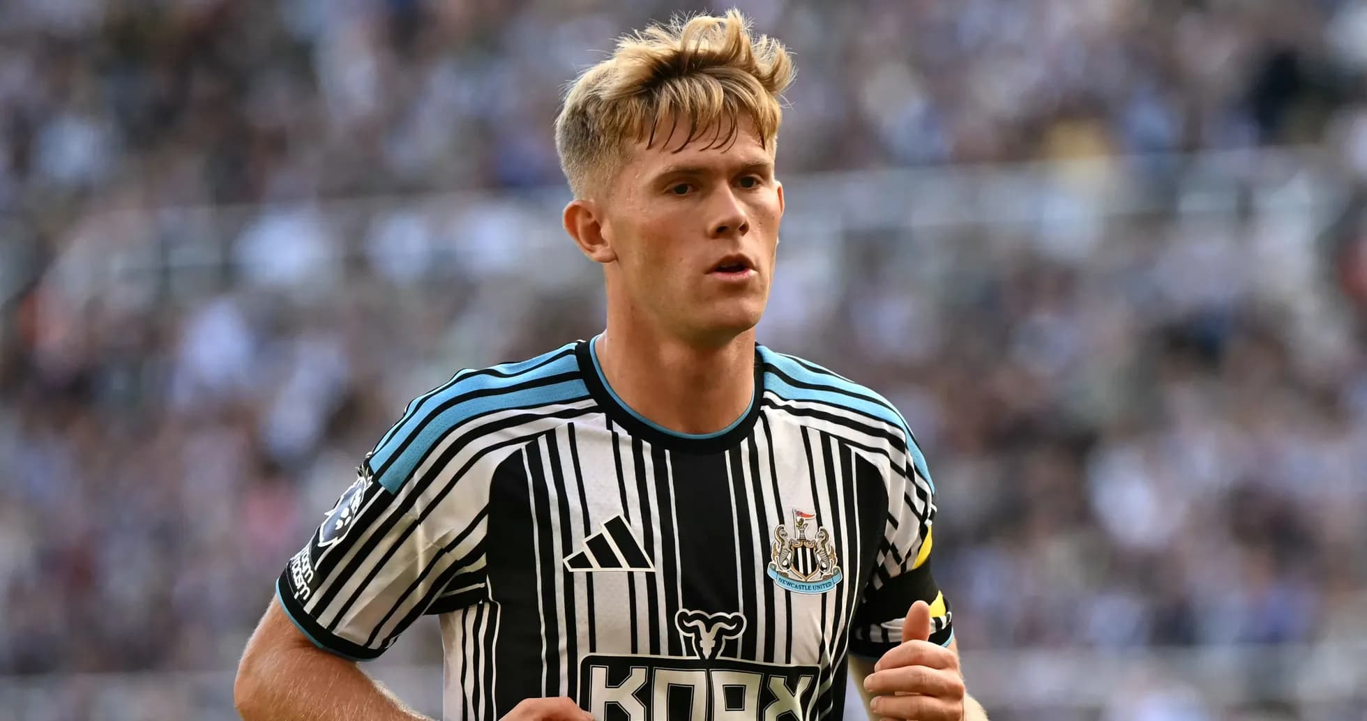 Newcastle player running during a match Newcastle player running during a match
