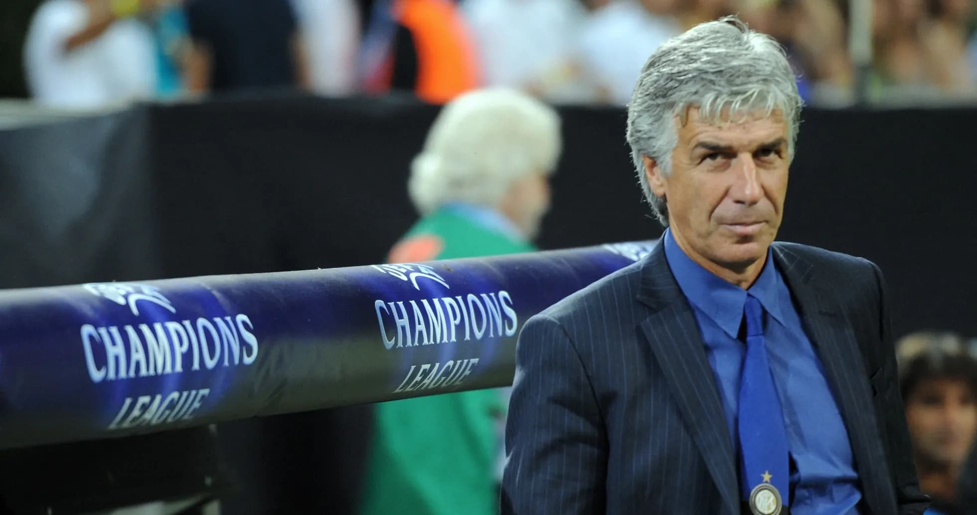 Coach on the sidelines during Champions League match Coach on the sidelines during Champions League match