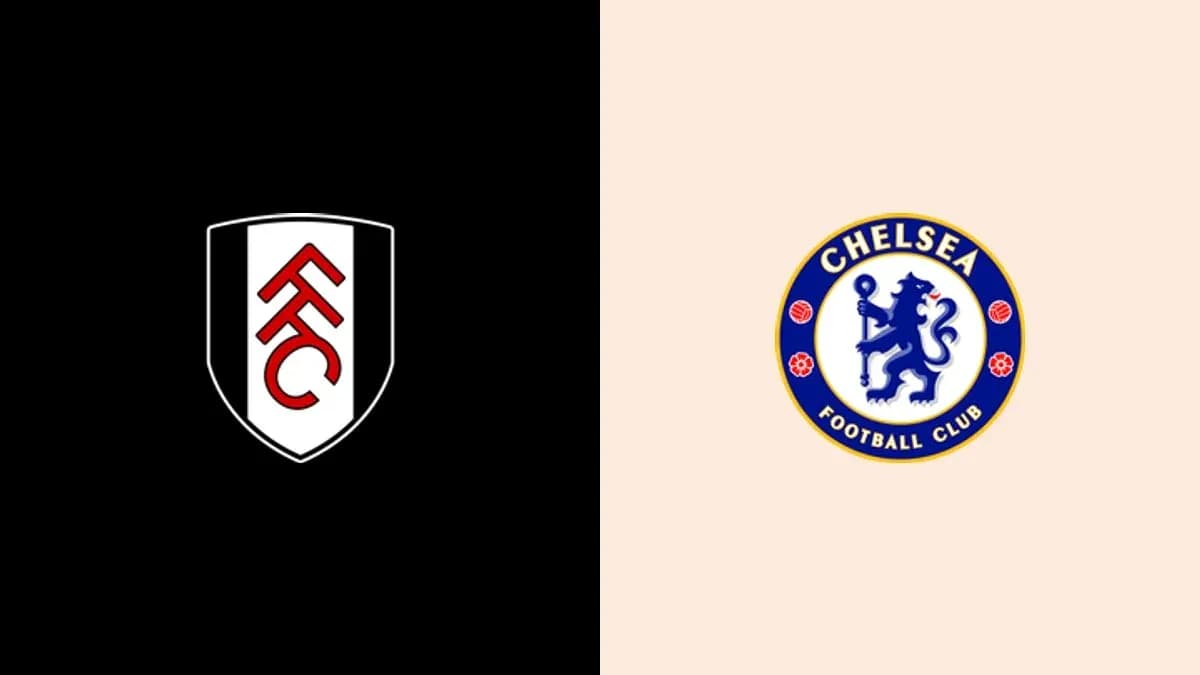 Logos of Fulham FC and Chelsea FC side by side Logos of Fulham FC and Chelsea FC side by side