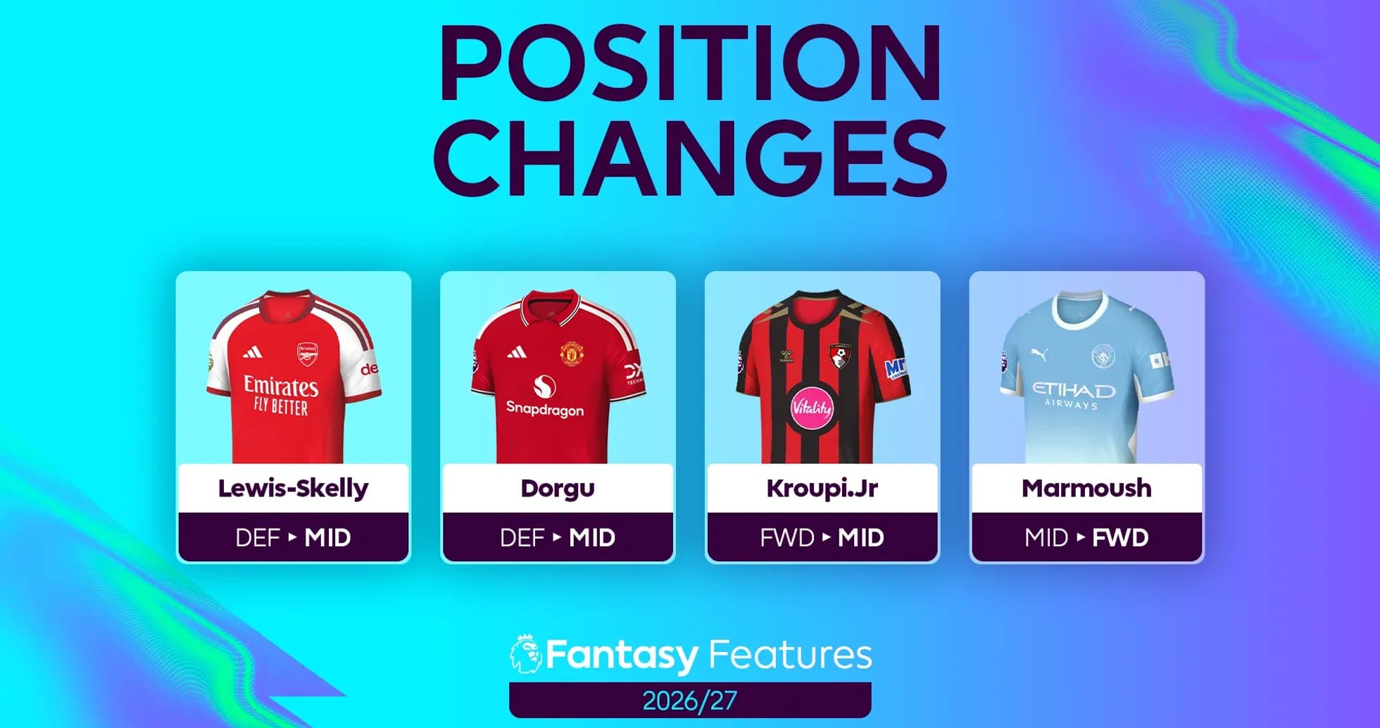 Fantasy football position changes for four players Fantasy football position changes for four players