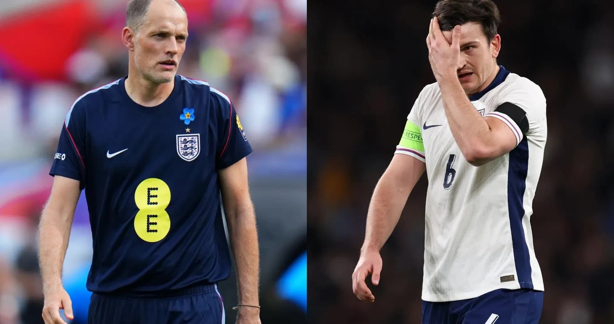 Two football players during a match, one in distress Two football players during a match, one in distress