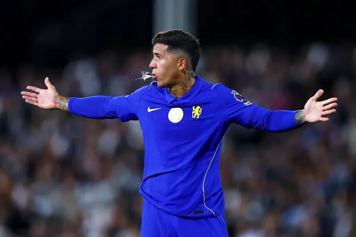 Player gesturing during match in blue Chelsea kit Player gesturing during match in blue Chelsea kit