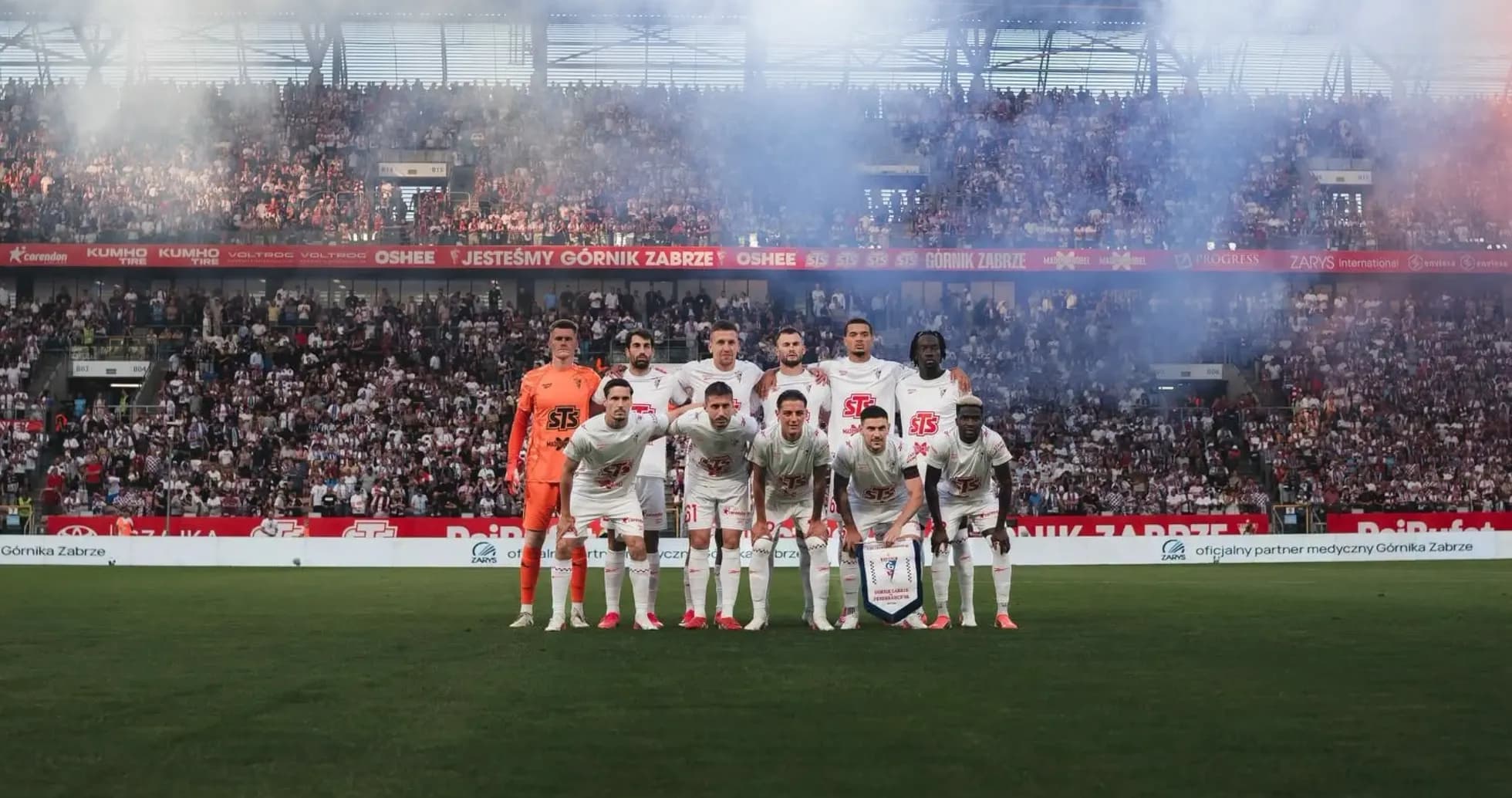 Gornik Zabrze team posing before match Gornik Zabrze team posing before match
