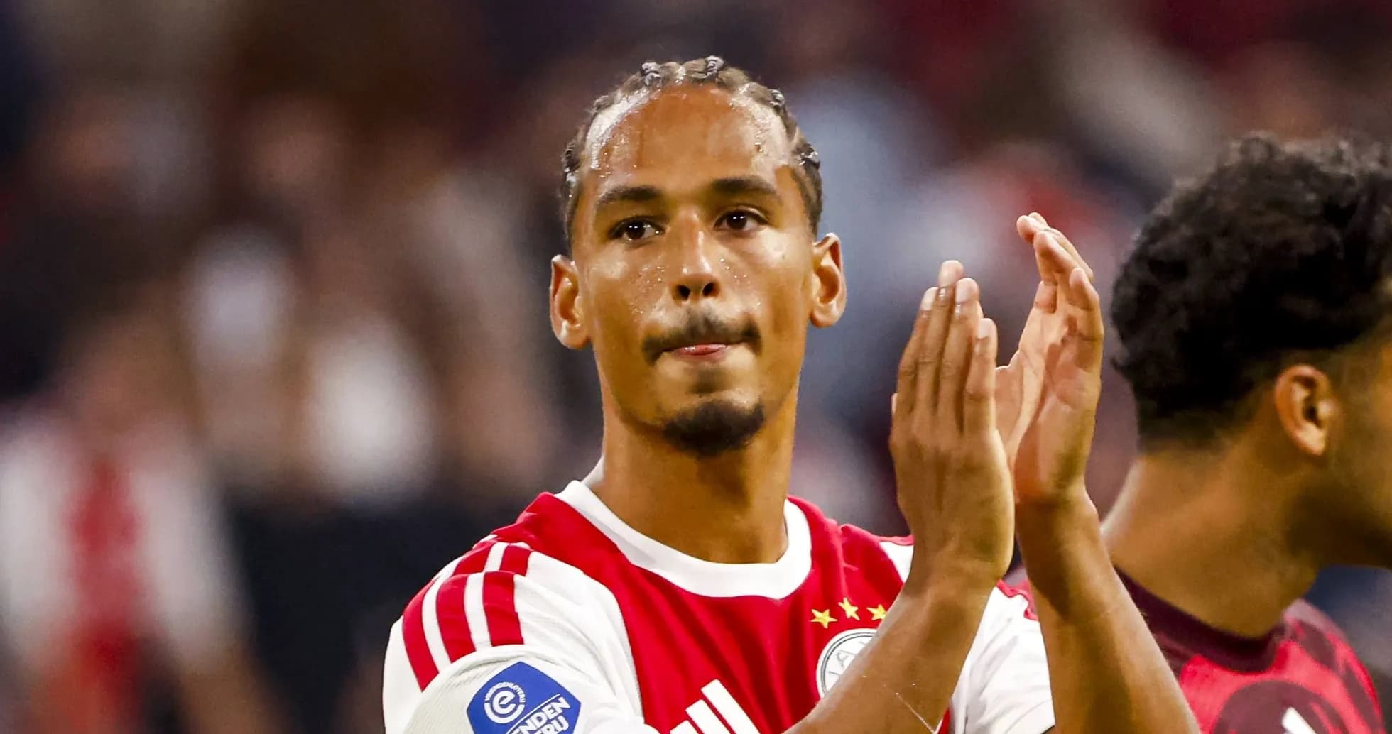 Player applauding fans after match at stadium Player applauding fans after match at stadium