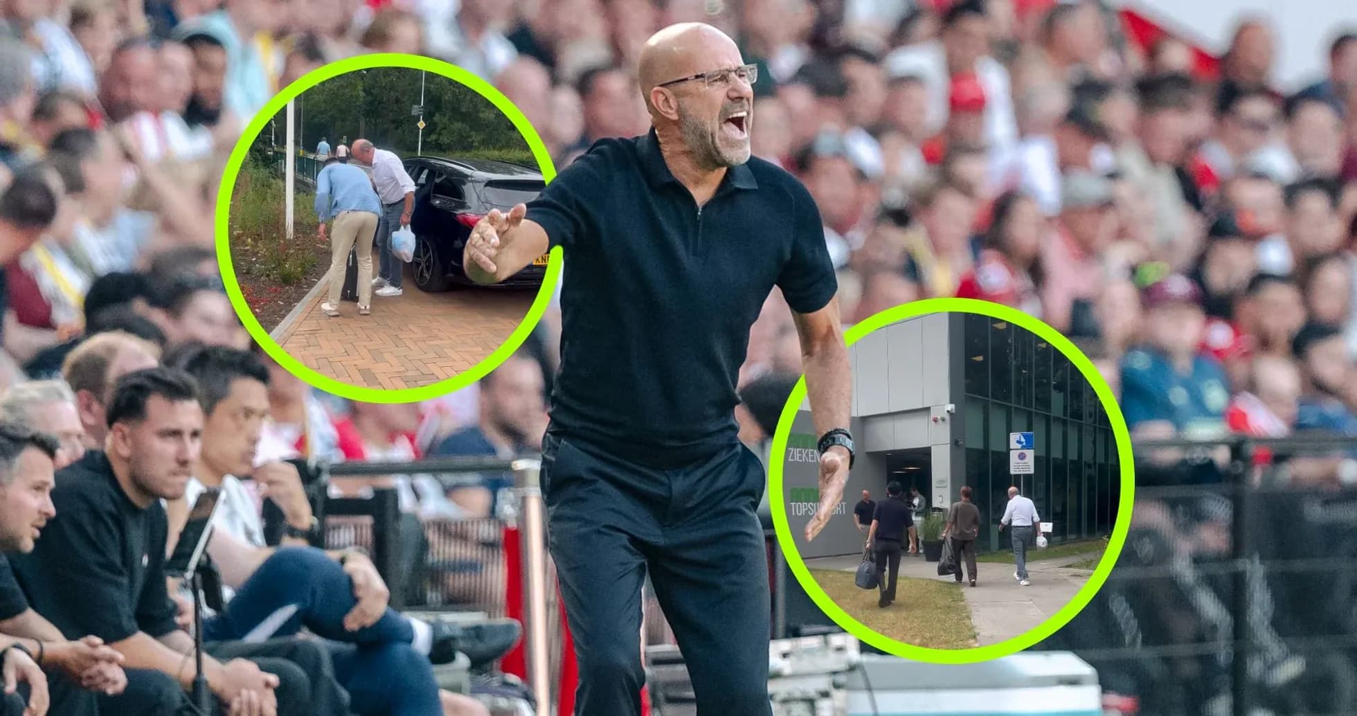 Coach gesturing passionately on the sideline during match Coach gesturing passionately on the sideline during match