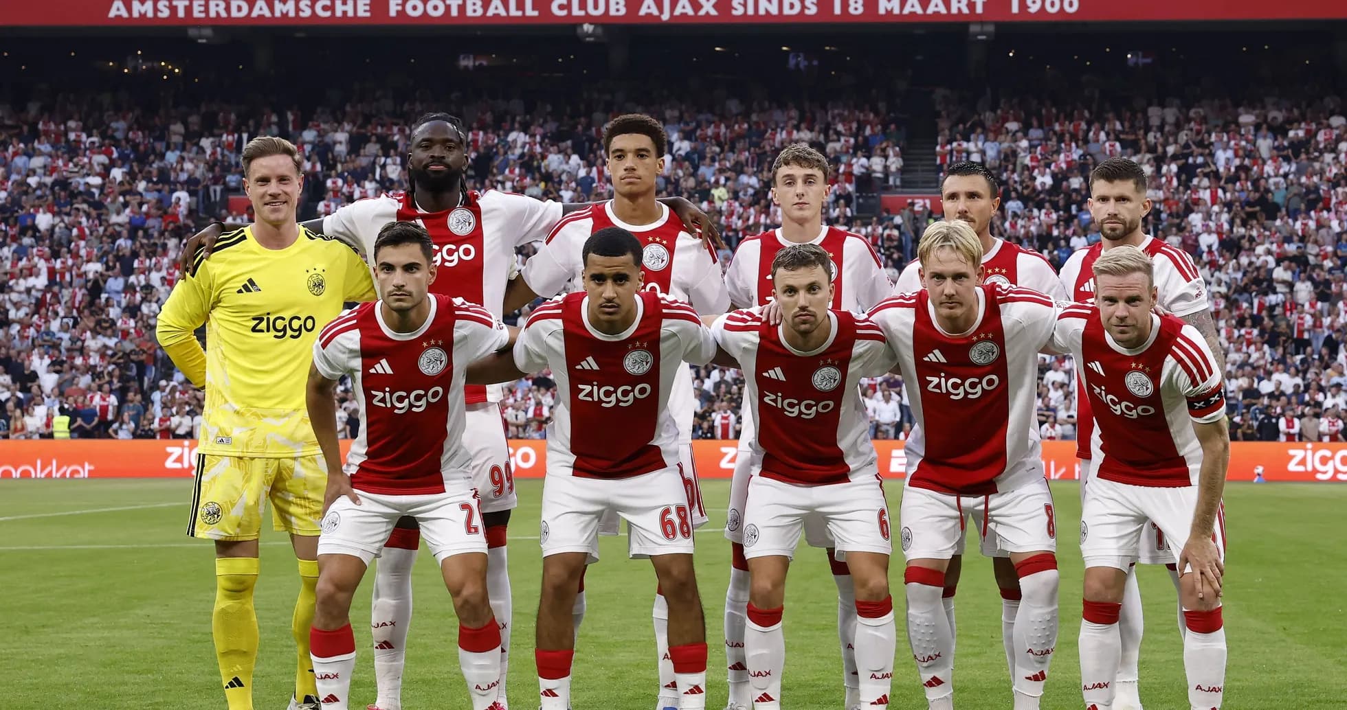 Ajax team posing for photo before the match Ajax team posing for photo before the match