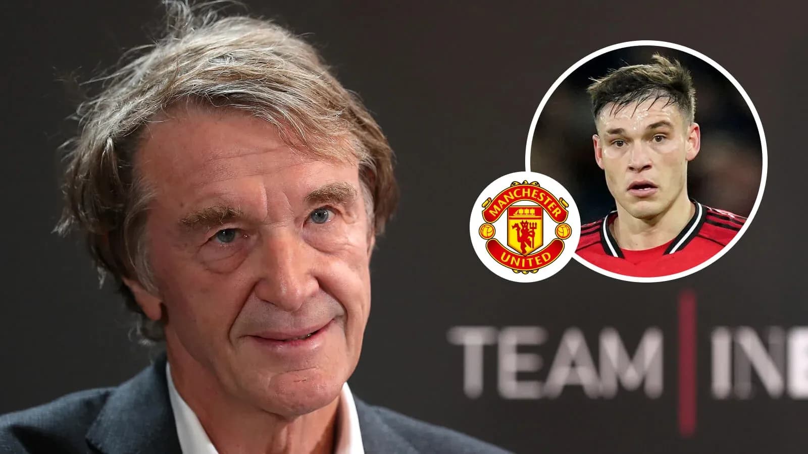 Man discussing Manchester United player in press conference Man discussing Manchester United player in press conference