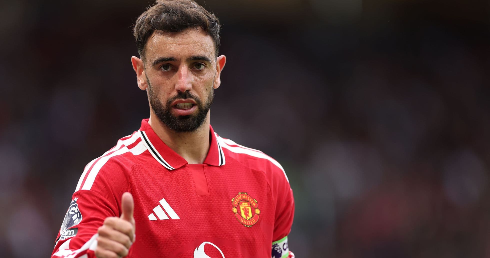 Bruno Fernandes gesturing during a match Bruno Fernandes gesturing during a match
