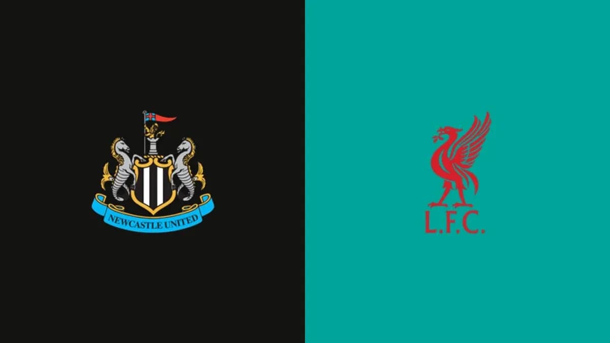 Logos of Newcastle United and Liverpool FC side by side Logos of Newcastle United and Liverpool FC side by side