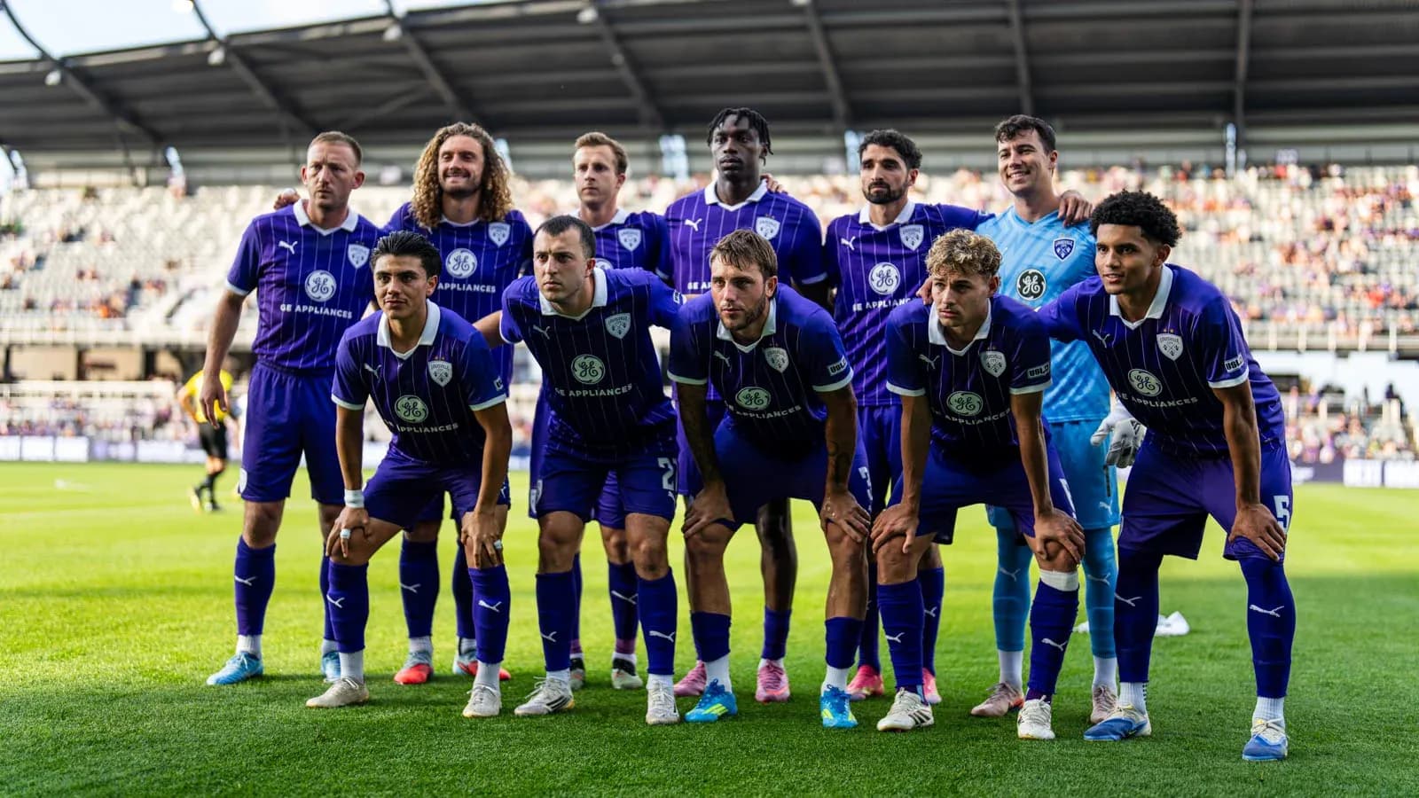 Louisville City FC team posing for a photo Louisville City FC team posing for a photo
