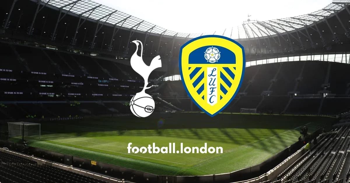 Tottenham Hotspur and Leeds United logos in stadium Tottenham Hotspur and Leeds United logos in stadium