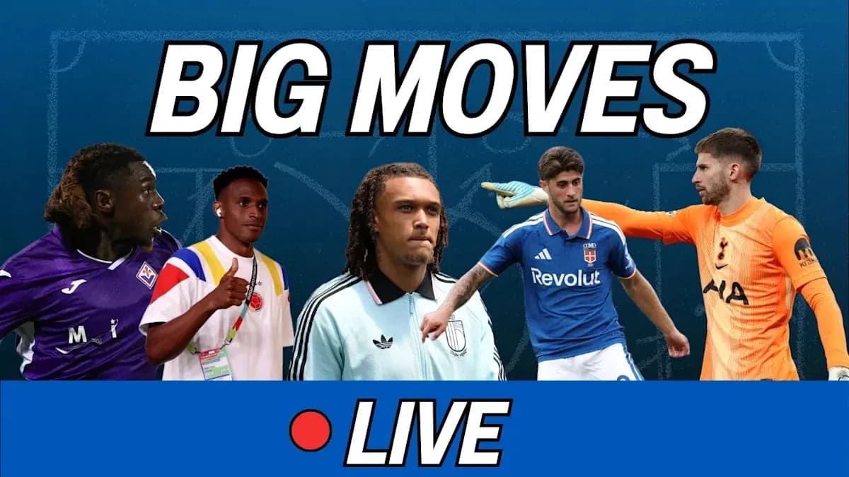 Players featured in a live transfer news graphic Players featured in a live transfer news graphic
