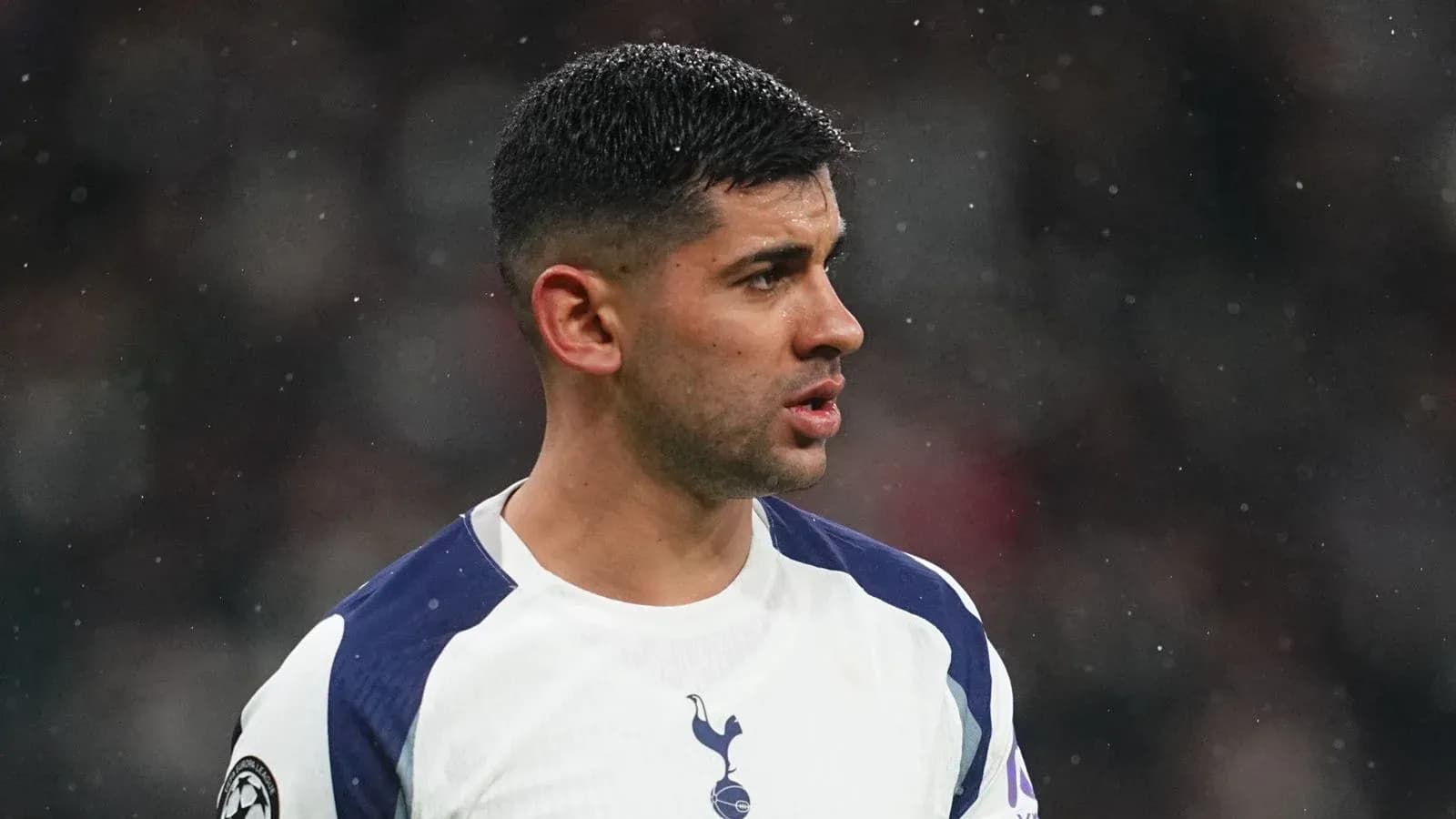 Player wearing Tottenham jersey during match Player wearing Tottenham jersey during match