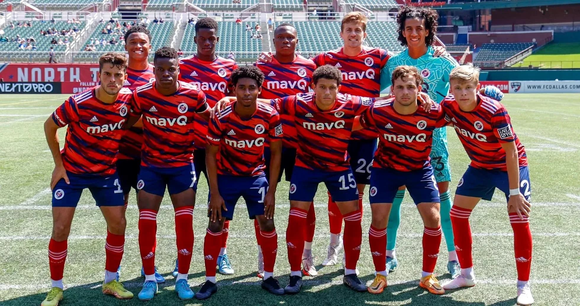 North Texas team lineup before match North Texas team lineup before match