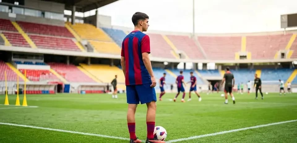 Player preparing to take a corner kick during practice Player preparing to take a corner kick during practice