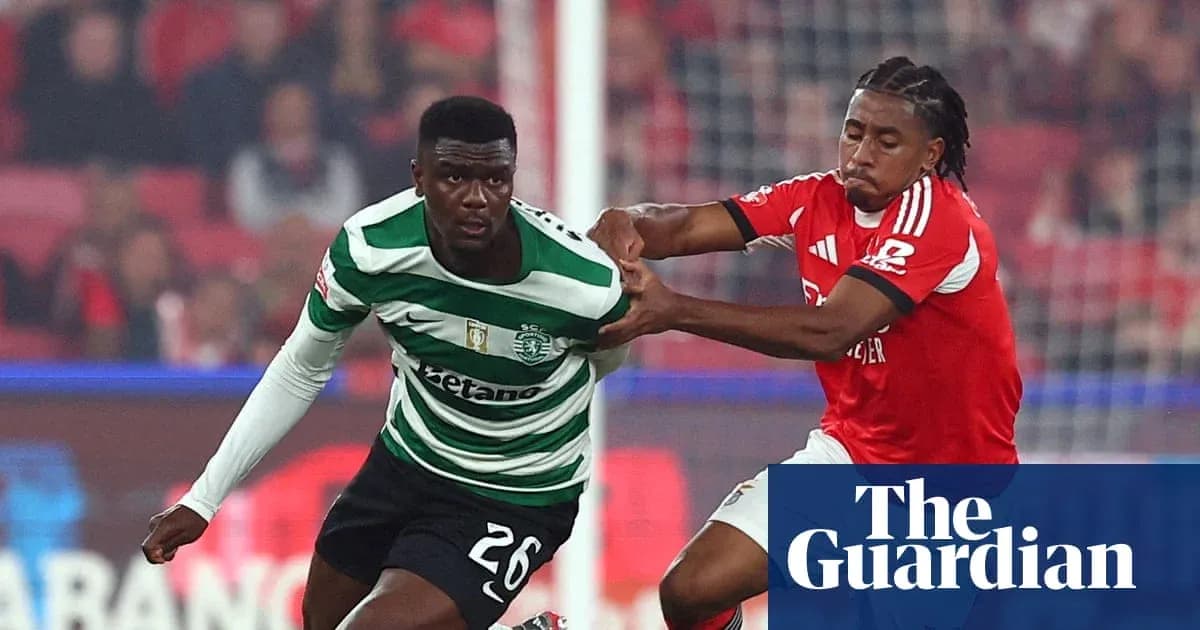 Player from Sporting CP and Benfica in action Player from Sporting CP and Benfica in action