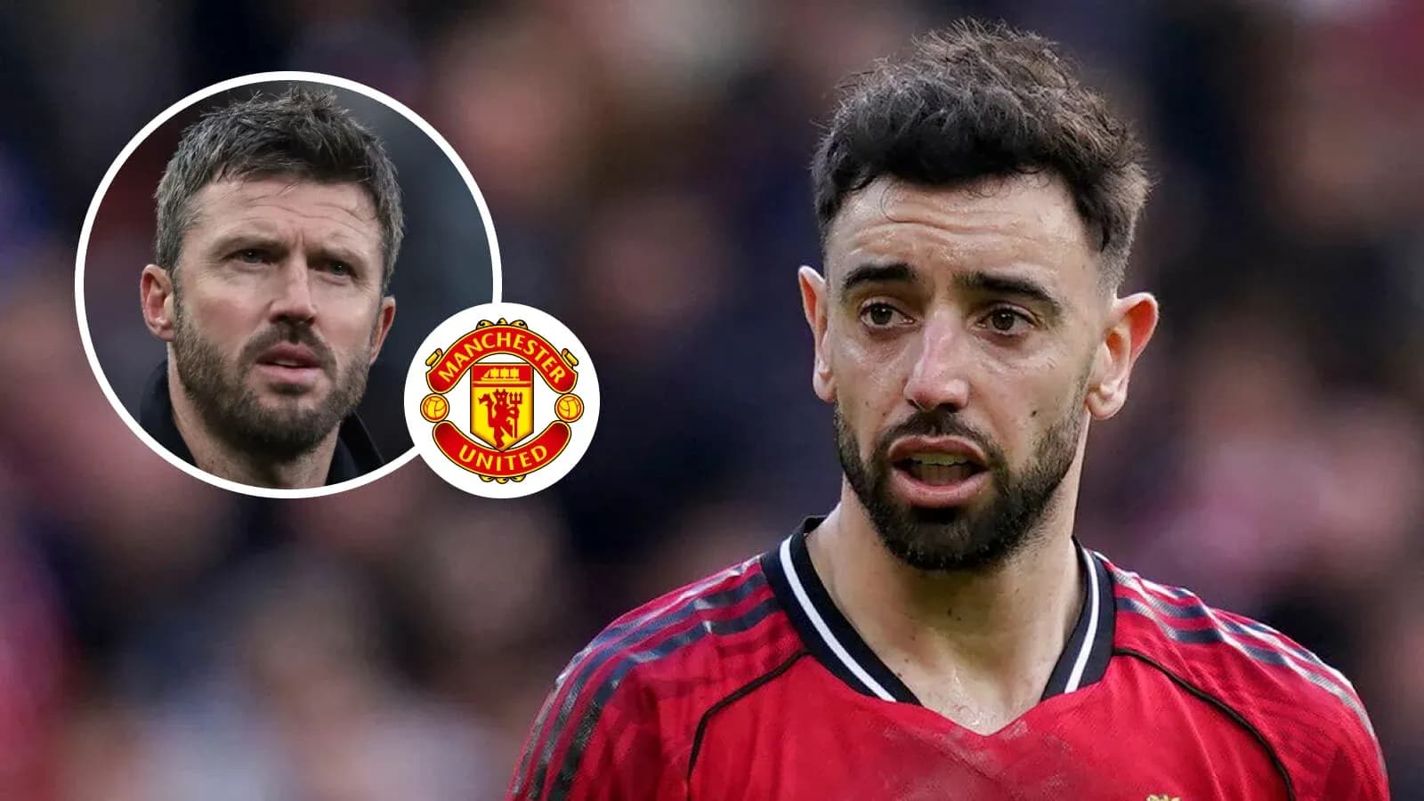 Bruno Fernandes speaking during a match for Manchester United Bruno Fernandes speaking during a match for Manchester United