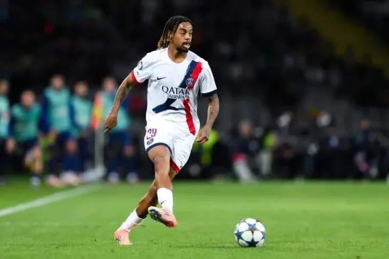 Player dribbling the ball during UEFA match Player dribbling the ball during UEFA match
