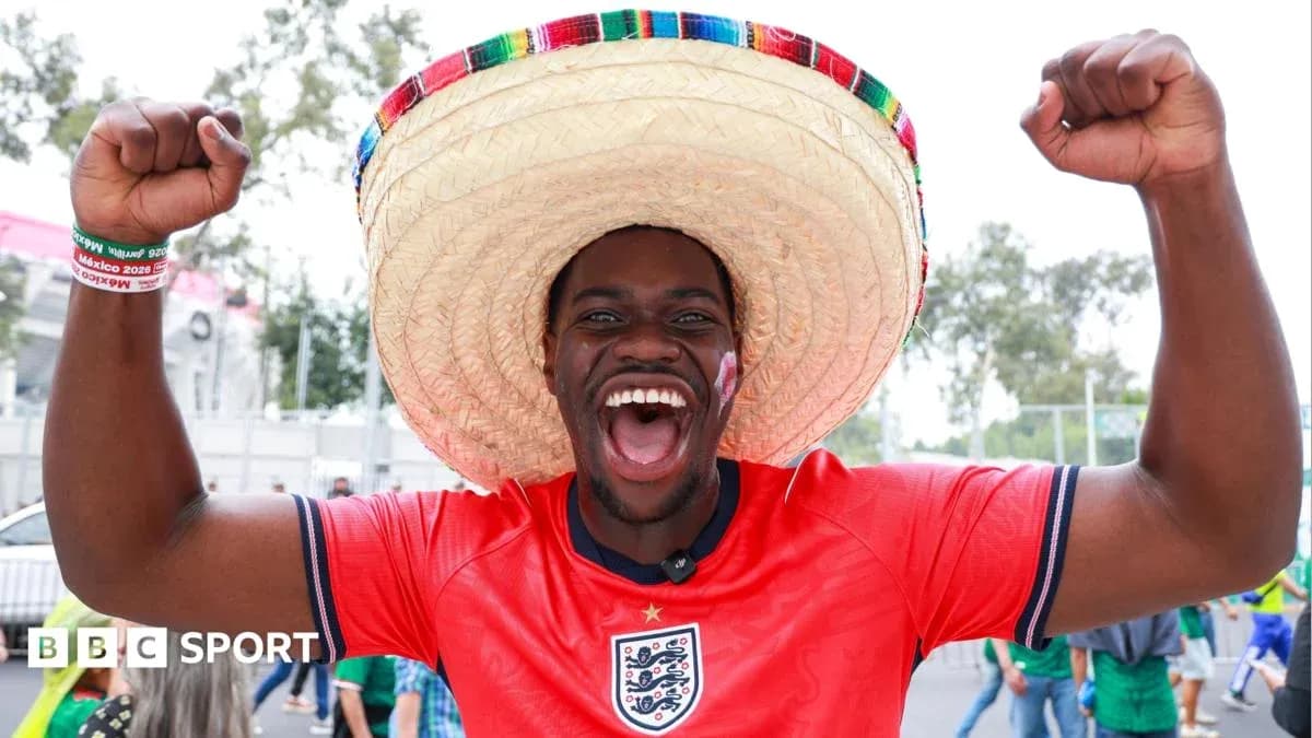 Fan wearing sombrero celebrating before the match Fan wearing sombrero celebrating before the match