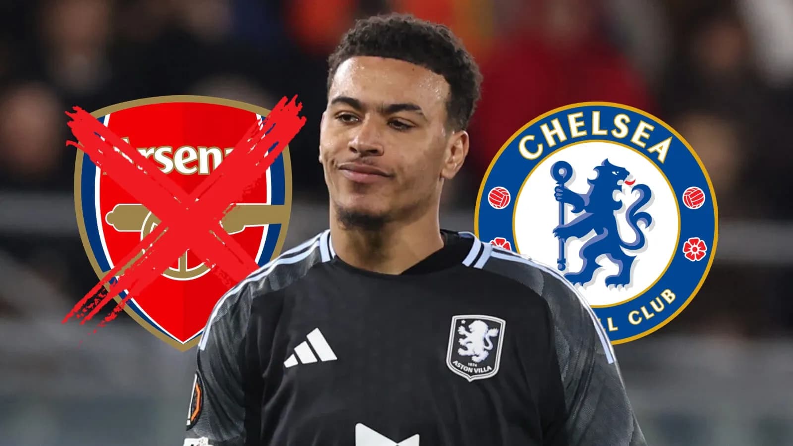 Goalkeeper with club logos of Arsenal and Chelsea Goalkeeper with club logos of Arsenal and Chelsea