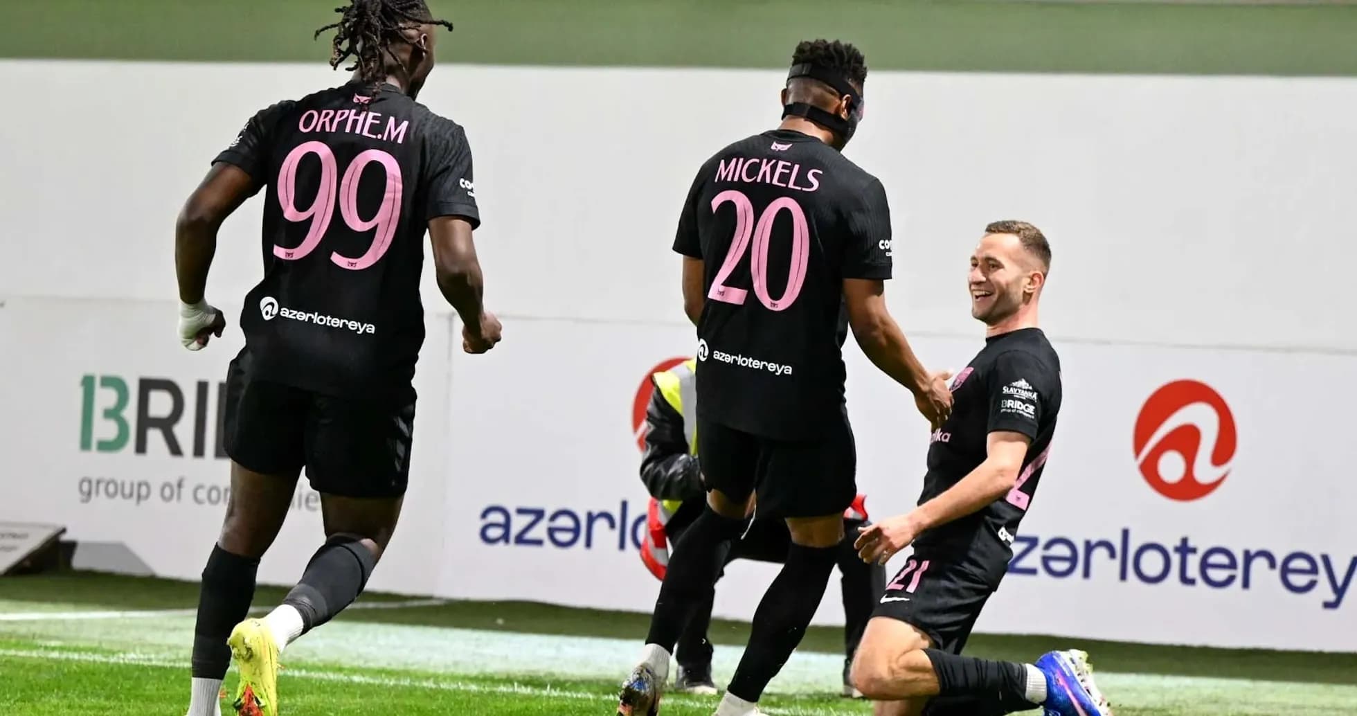 Celebration of players after scoring a goal Celebration of players after scoring a goal