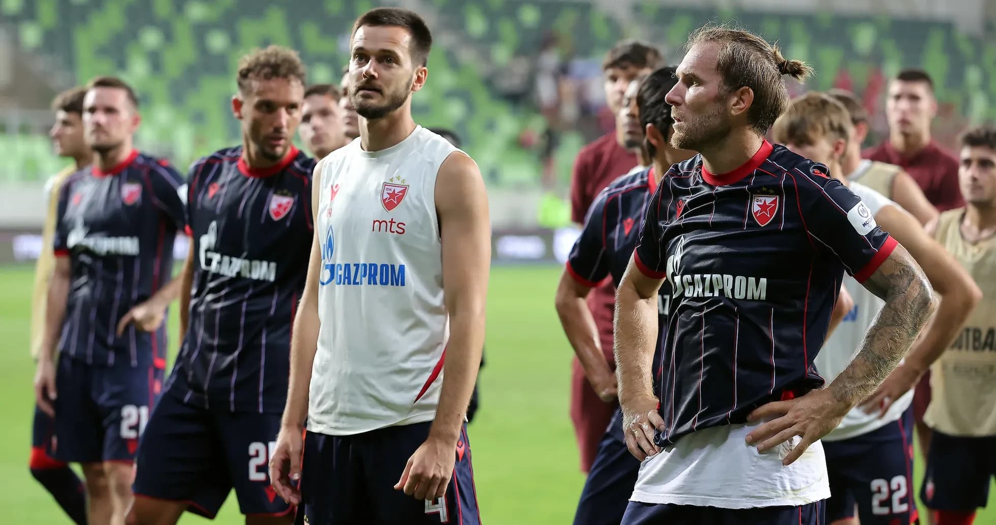 FK Crvena Zvezda players during training session FK Crvena Zvezda players during training session