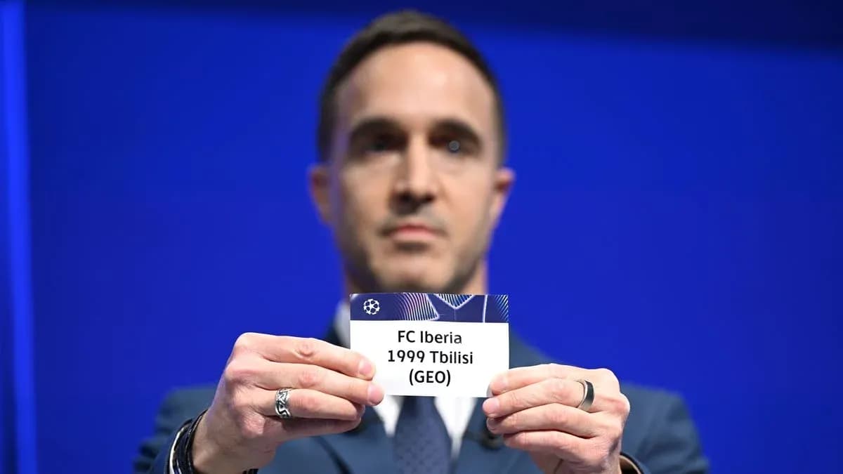 Official holding FC Iberia Tbilisi name card Official holding FC Iberia Tbilisi name card