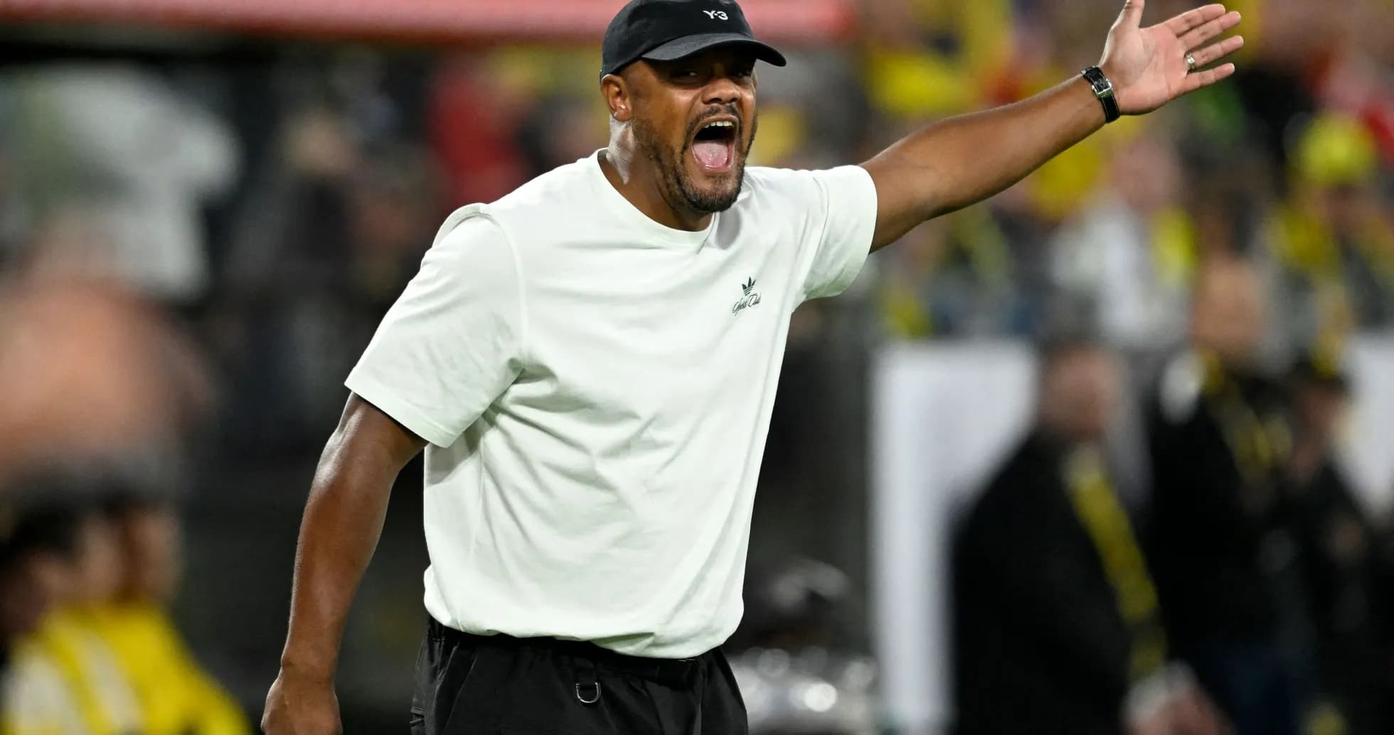 Coach gesturing and shouting during a match Coach gesturing and shouting during a match