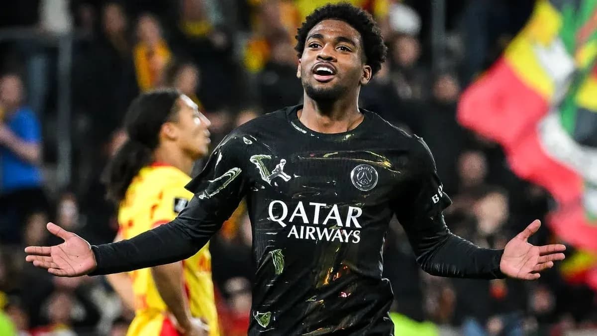 Player celebrating during a match with PSG jersey Player celebrating during a match with PSG jersey