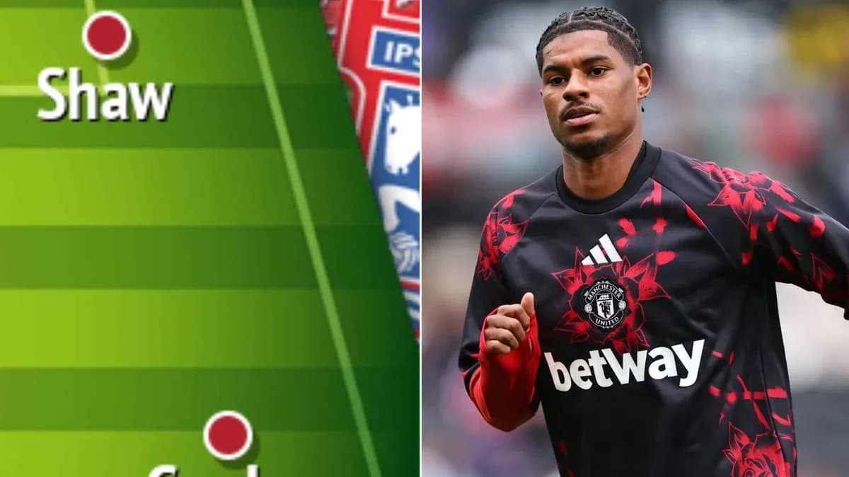 Marcus Rashford warming up before the match Marcus Rashford warming up before the match