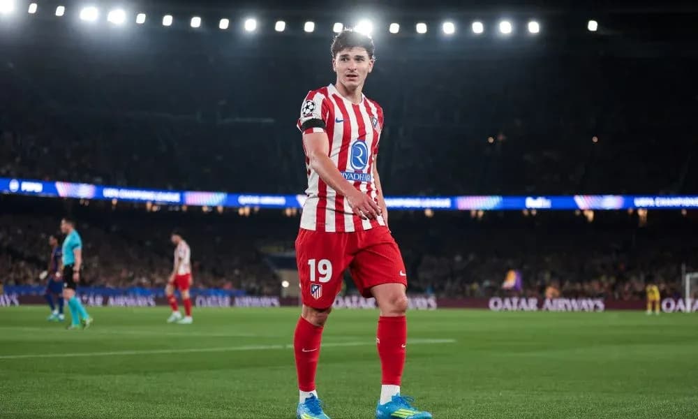 Atletico Madrid player on the field during match Atletico Madrid player on the field during match