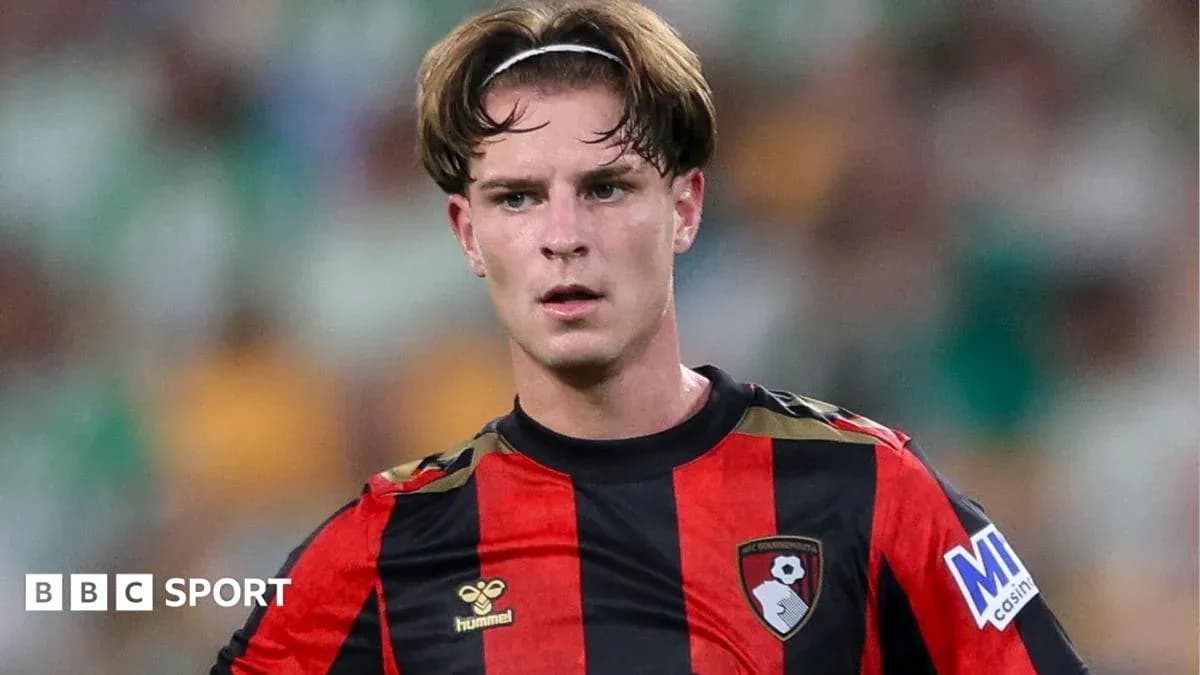 Player in Bournemouth kit during match Player in Bournemouth kit during match