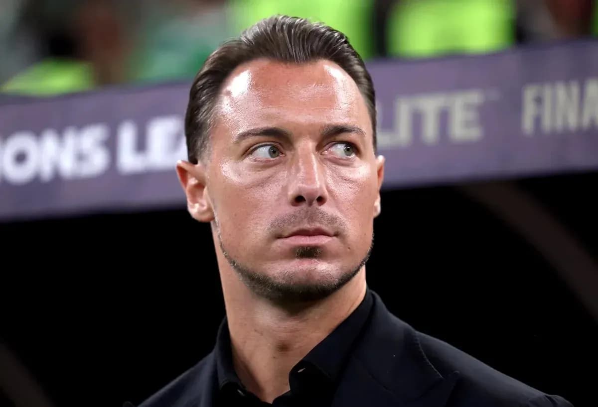 Man in black suit at Champions League final Man in black suit at Champions League final