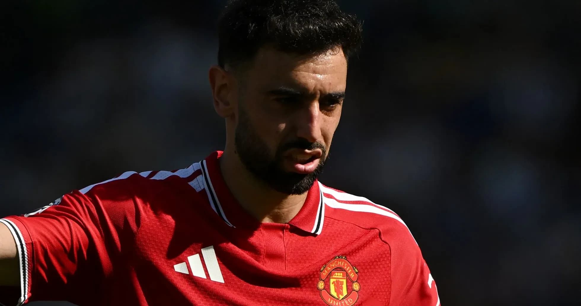 Bruno Fernandes in Manchester United red kit Bruno Fernandes in Manchester United red kit