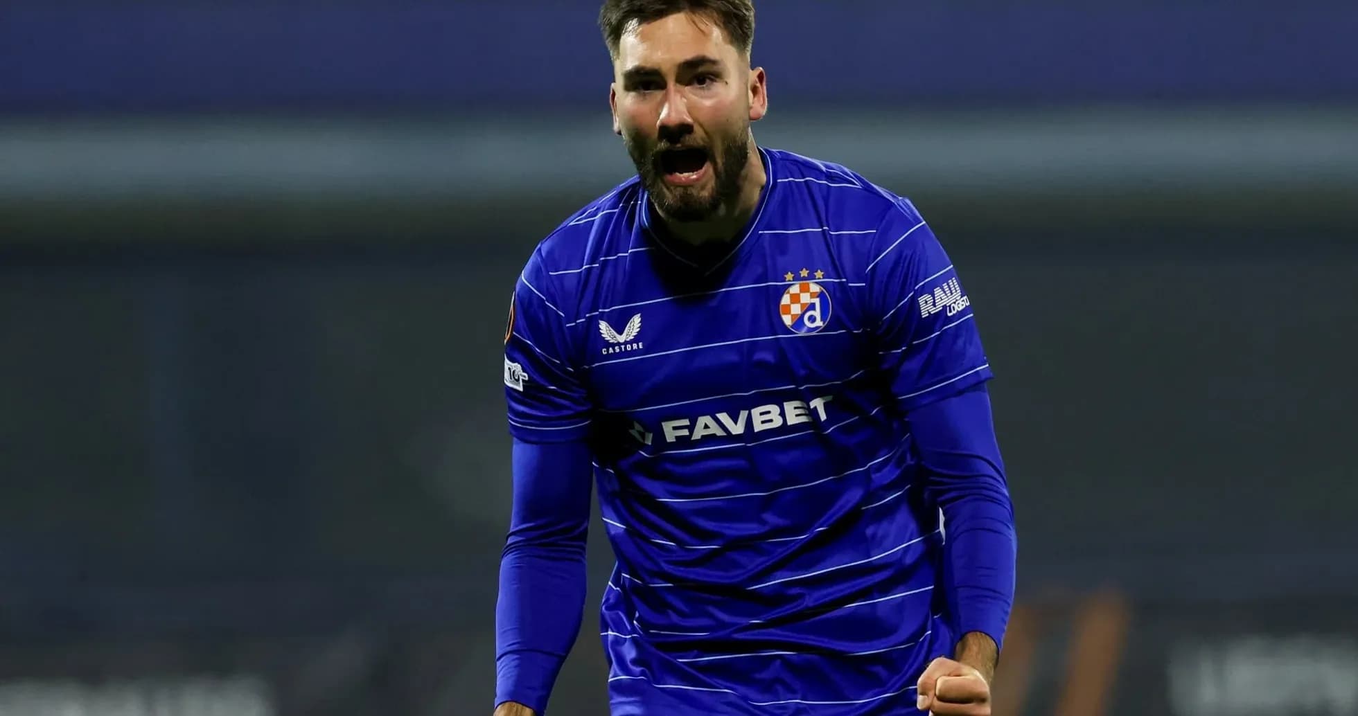 Dinamo Zagreb player celebrating a goal Dinamo Zagreb player celebrating a goal