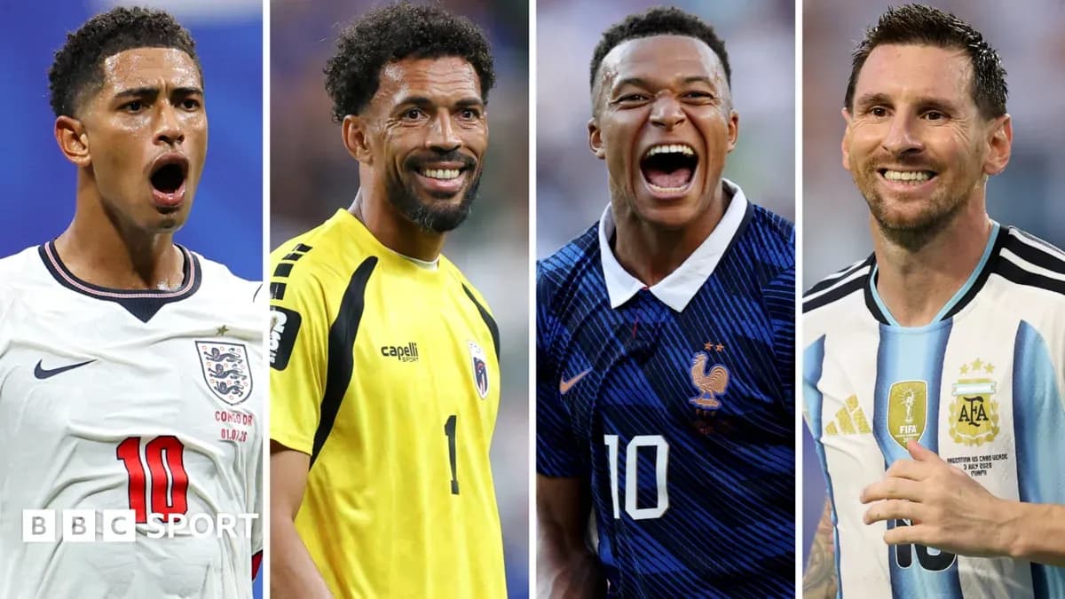 Four football players celebrating during matches Four football players celebrating during matches