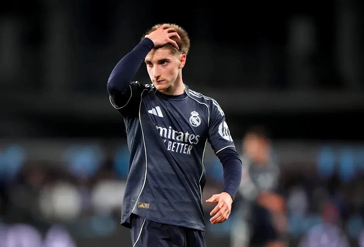 Real Madrid player running hand through hair Real Madrid player running hand through hair