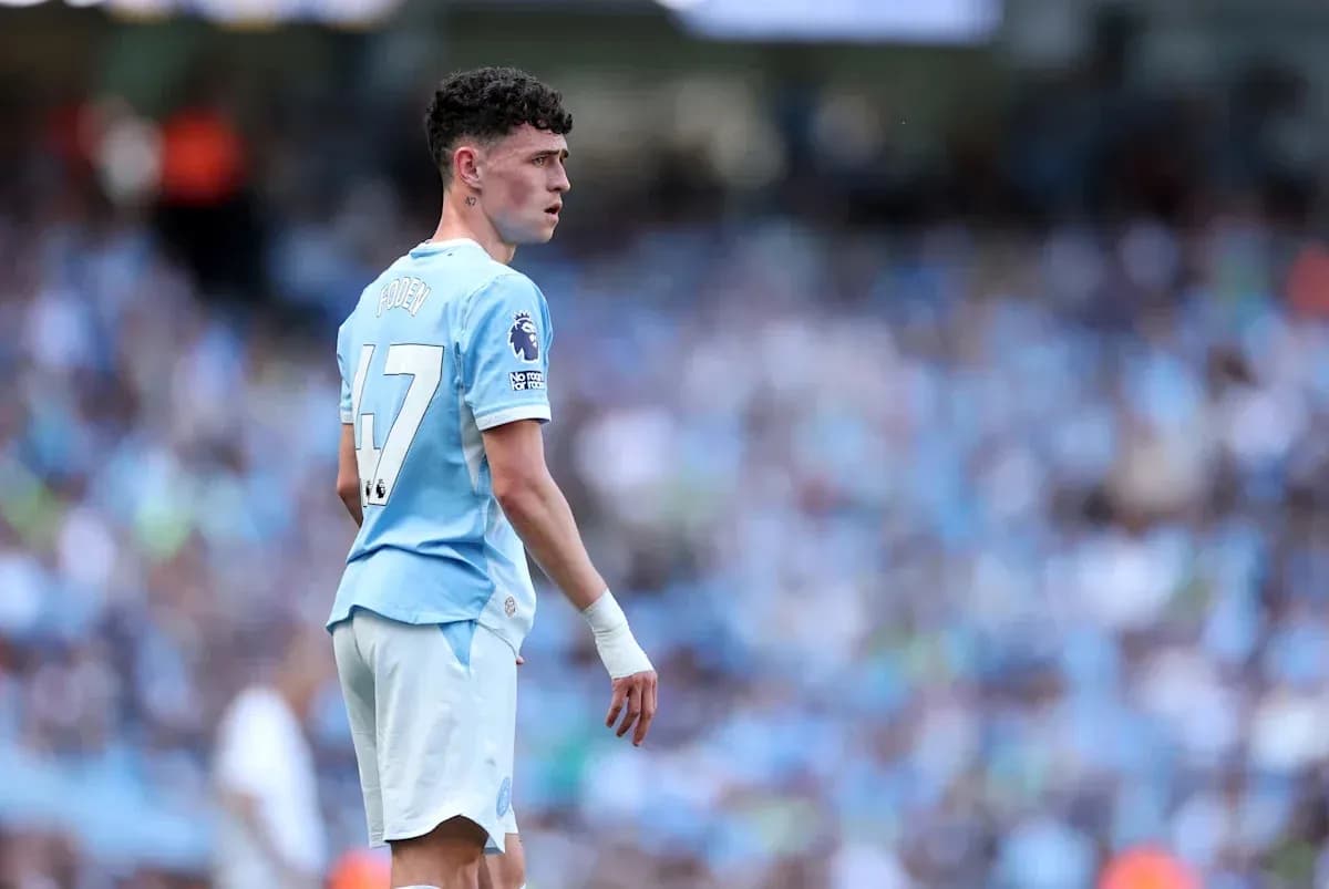 Phil Foden on the pitch during a match Phil Foden on the pitch during a match