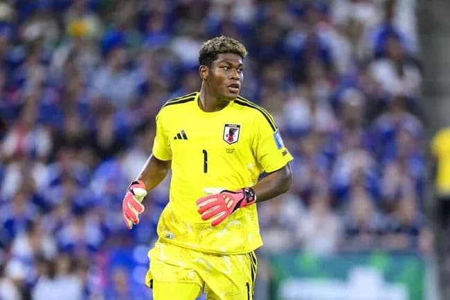 Goalkeeper in yellow uniform during a match Goalkeeper in yellow uniform during a match