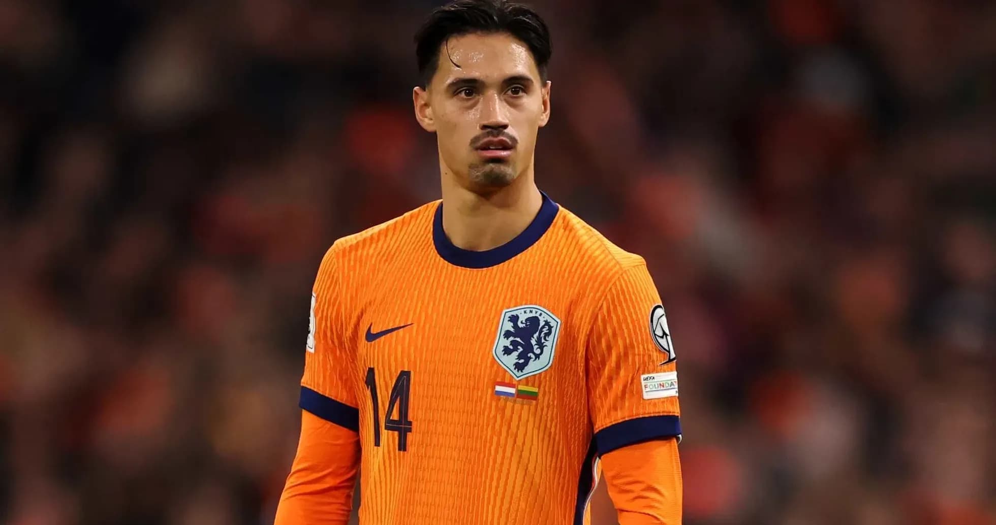 Player wearing Netherlands jersey during a match Player wearing Netherlands jersey during a match