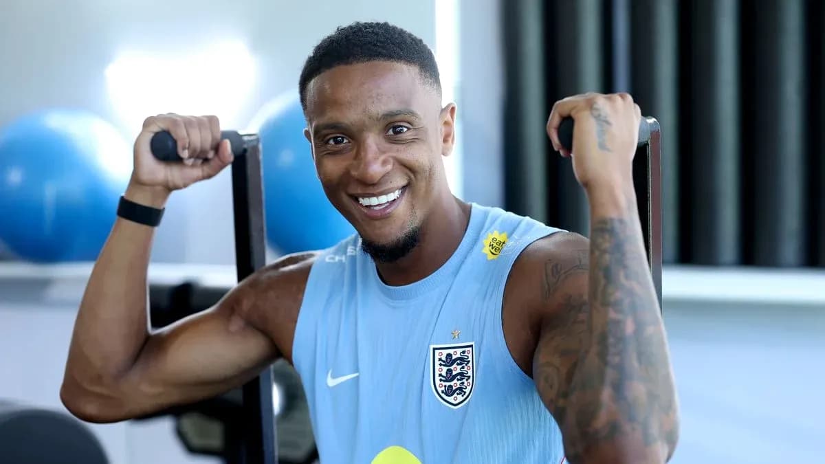 Player exercising with equipment in training facility Player exercising with equipment in training facility