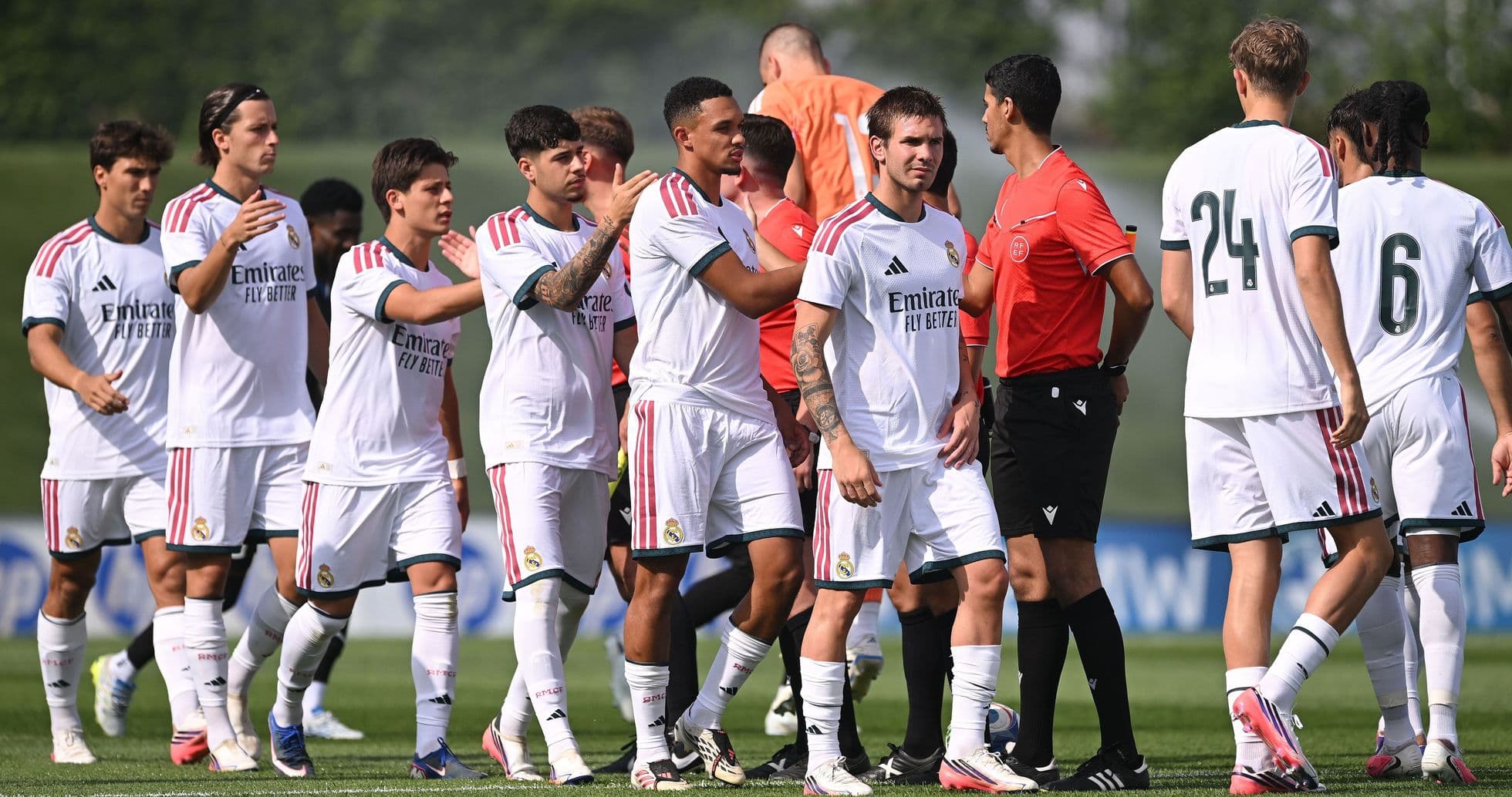Real Madrid players greeting officials before match Real Madrid players greeting officials before match