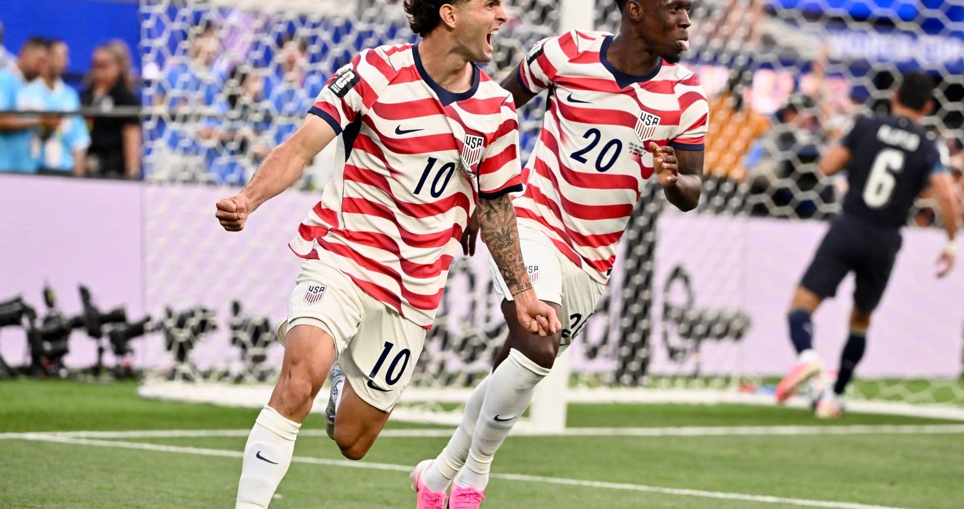 USA players celebrating a goal during match USA players celebrating a goal during match