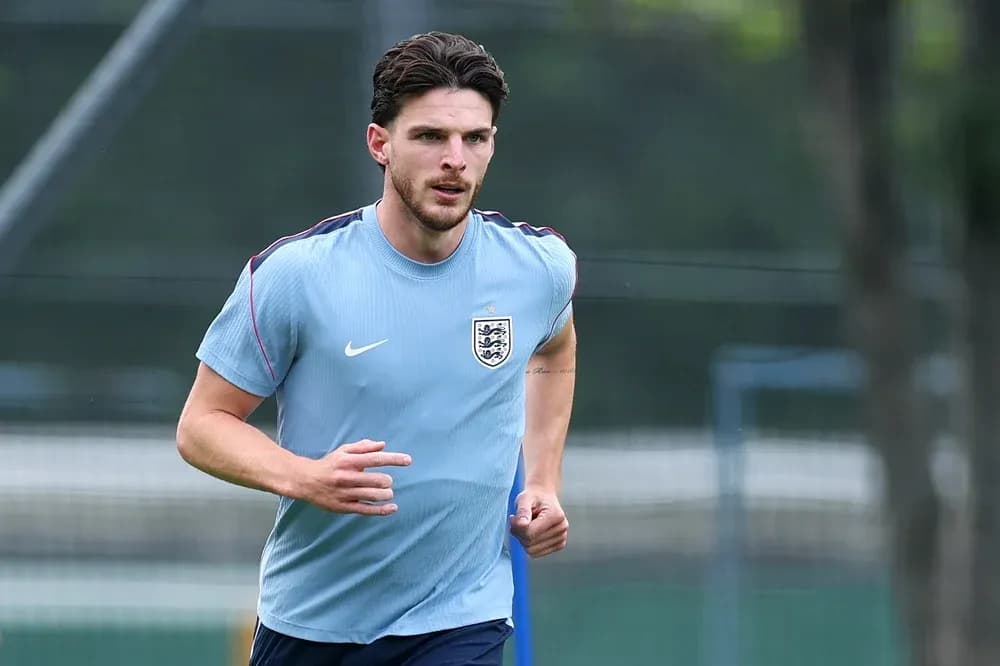 Player running during England training session Player running during England training session