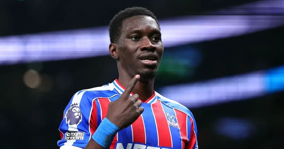 Player celebrating after scoring a goal for Crystal Palace Player celebrating after scoring a goal for Crystal Palace
