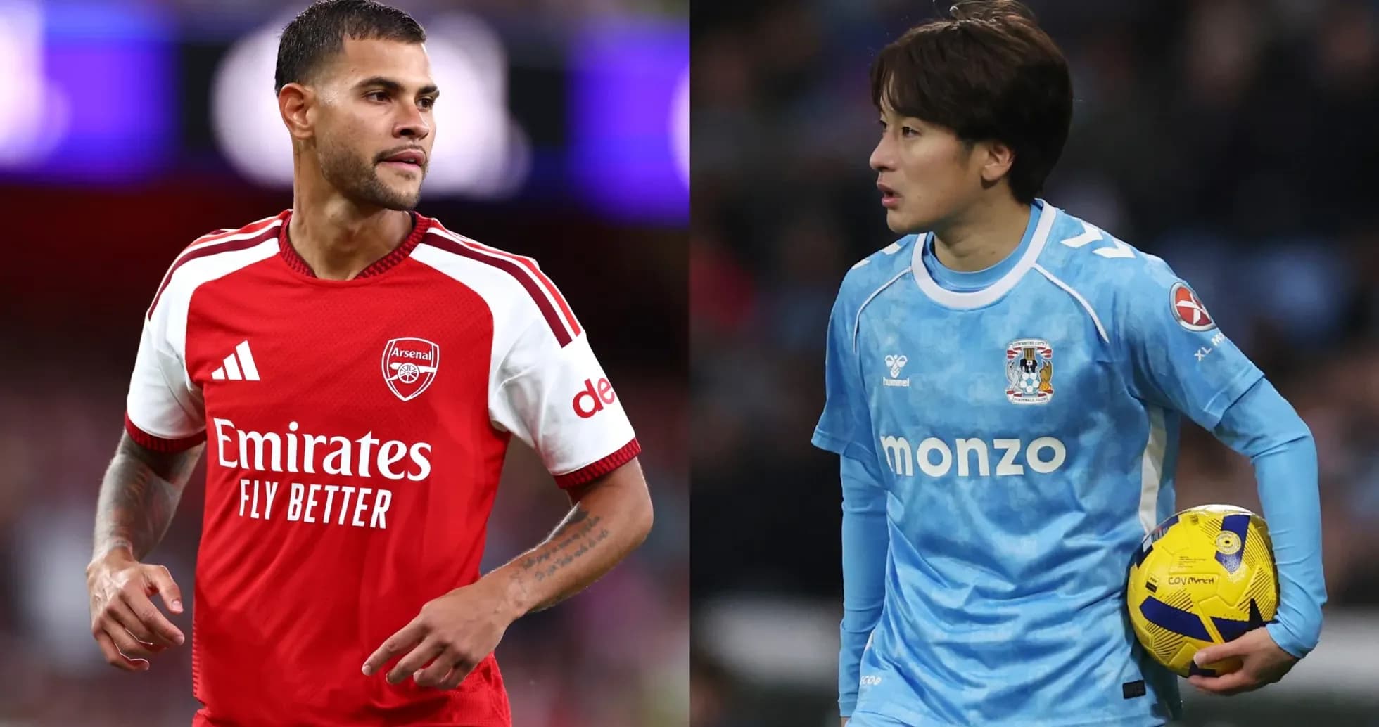 Arsenal and Coventry players during match Arsenal and Coventry players during match