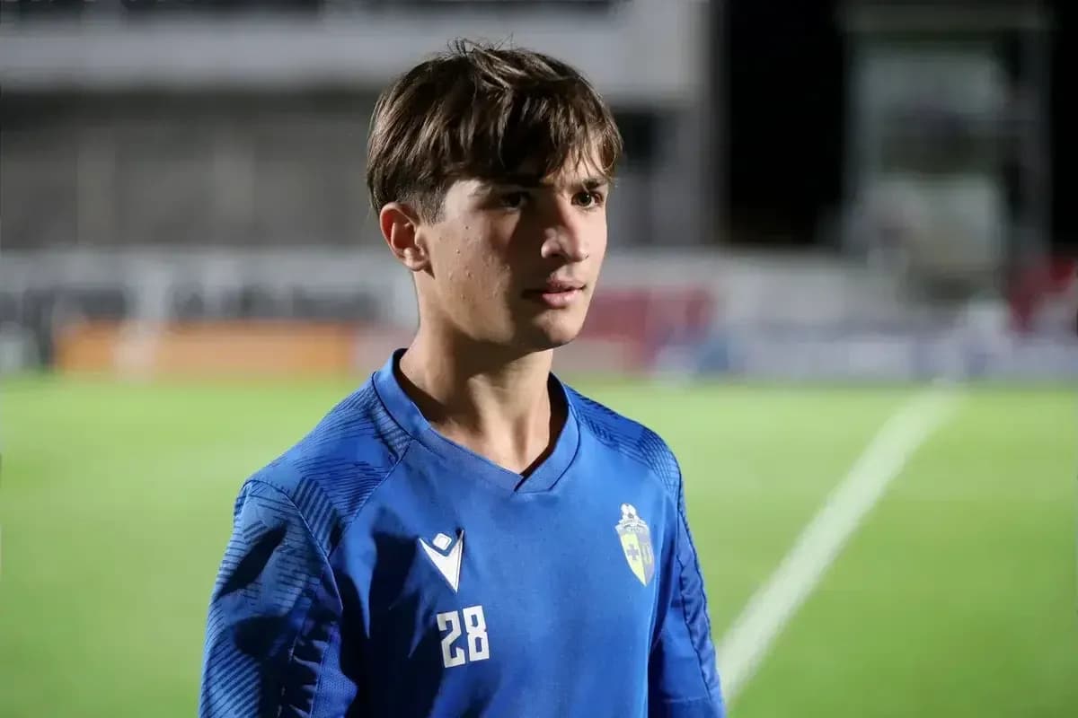 Player in blue jersey on football pitch Player in blue jersey on football pitch